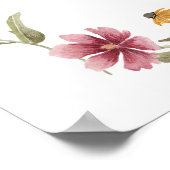 Bruiloft met wilde bloemen welkomstbord poster (Hoek)