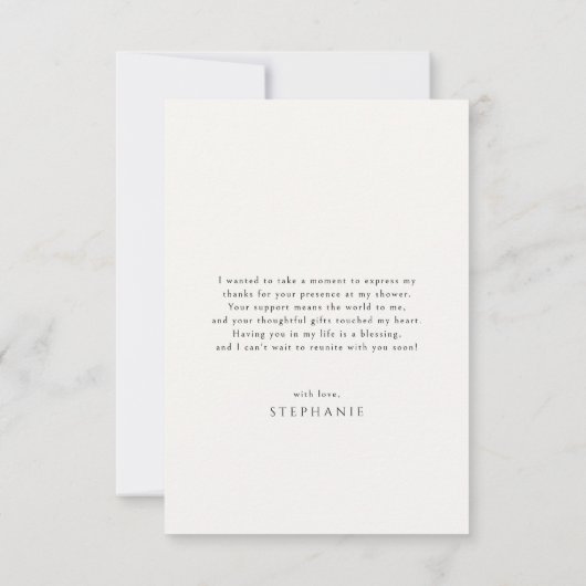 Bruiloft met Witte Strik Bedankkaart (Achterkant)