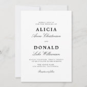 bruiloft met zwarte en witte kalligrafie kaart (Voorkant)