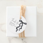 Bruiloft met Zwarte Strik Bedankjes Labels (In situ)