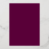 Bruiloft | Metallic Fuchsia Pearl Bruske Strokes Folie Uitnodiging (Achterkant)