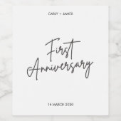 Bruiloft mijlpaal Set - Fles 2 Wijn Etiket (Enkel label)