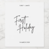 Bruiloft mijlpaal Set - Fles 4 Wijn Etiket (Enkel label)