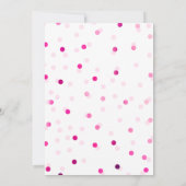 Bruiloft Mimosa Bar Bord | Roze Confetti Kaart (Achterkant)