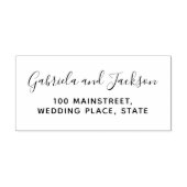 Bruiloft minimale belettering  zelfinktende stempel (Design)