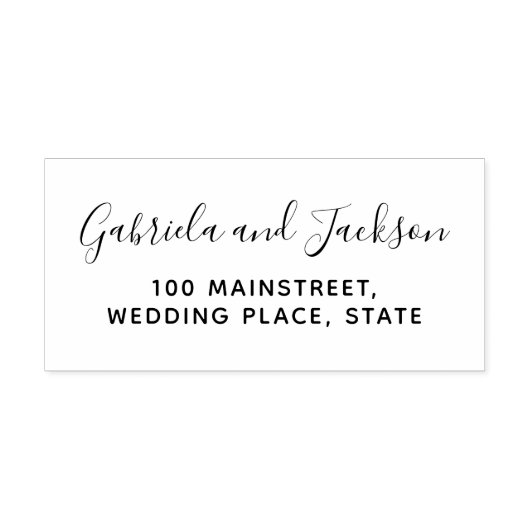 Bruiloft minimale belettering  zelfinktende stempel (Design)