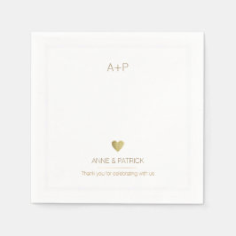 Bruiloft minimalistische receptie feest servet