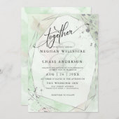 BRUILOFT | Mint Roos Zilver-gedempt Waterverf (Voorkant / Achterkant)