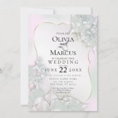 BRUILOFT | Misty Pink Pearl Shimmer Kaart (Voorkant)