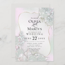 BRUILOFT | Misty Pink Pearl Shimmer Kaart