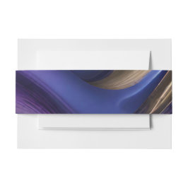 Bruiloft-Modern Abstract Blauw Paarse en Goud- Uitnodigingen Wikkel