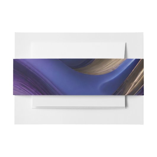 Bruiloft-Modern Abstract Blauw Paarse en Goud- Uitnodigingen Wikkel (Voorkant Voorbeeld)