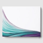 Bruiloft Modern Abstract-Paarse en Blauwgroen- Gastenboek (Achterkant)