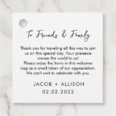 Bruiloft Modern Eenvoudig Bedankjes Labels (Voorkant)