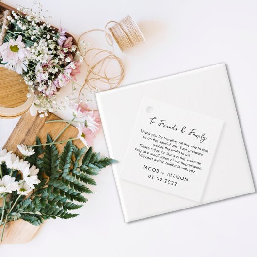 Bruiloft Modern Eenvoudig Bedankjes Labels