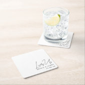 Bruiloft Modern Elegant Fun Bride Groom Lucky Us Kartonnen Onderzetters (Insitu)