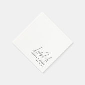 Bruiloft Modern Elegant Fun Bride Groom Lucky Us Servet (Hoek)