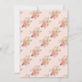 Bruiloft Modern Flowers Stijlvolle Waterverf Bloom Kaart (Achterkant)