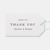 Bruiloft Modern & Minimaal Dank u Cadeaulabel (Voorkant (Horizontaal))