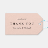 Bruiloft Modern & Minimaal Dank u Cadeaulabel (Voorkant (Horizontaal))