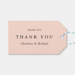 Bruiloft Modern & Minimaal Dank u Cadeaulabel