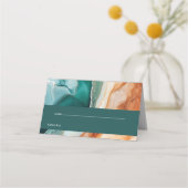 Bruiloft | Moderne Abstracte Agaat Jade Plaatskaartje (Voorkant)