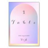Bruiloft Moderne Boho Arch Ombre Tafelnummer (Voorkant)