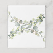 Bruiloft Moderne Eucalyptus groen Succulent Plaatskaartje (Buitenkant ongevouwen)