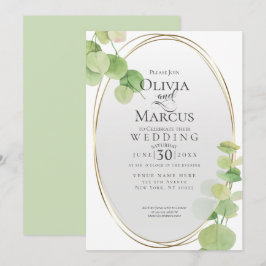 Bruiloft | Moderne lente eucalyptus Kaart