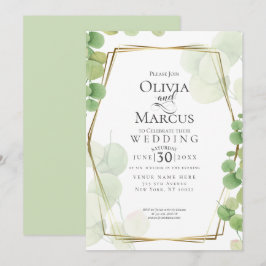 BRUILOFT | Moderne lente eucalyptus Kaart