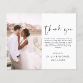 Bruiloft Moderne Minimalist Dank u Kaarten (Voorkant)