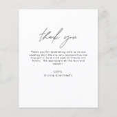 Bruiloft Moderne Minimalist Dank u Kaarten (Achterkant)