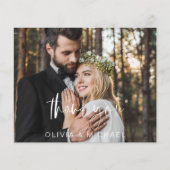 Bruiloft Moderne Minimalist Dank u Kaarten (Voorkant)