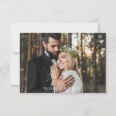 Bruiloft Moderne Minimalist Dank u Kaarten (Voorkant)