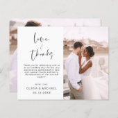 Bruiloft Moderne Minimalist Dank u Kaarten (Voorkant / Achterkant)