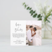 Bruiloft Moderne Minimalist Dank u Kaarten (Staand voorkant)