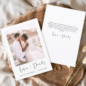 Bruiloft Moderne Minimalist Dank u Kaarten