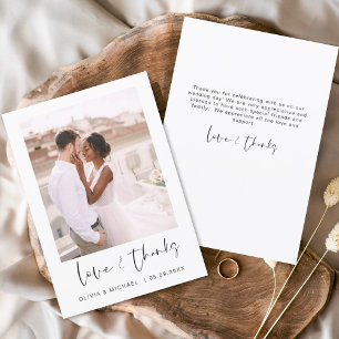 Bruiloft Moderne Minimalist Dank u Kaarten