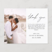 Bruiloft Moderne Minimalist Dank u Kaarten (Voorkant)