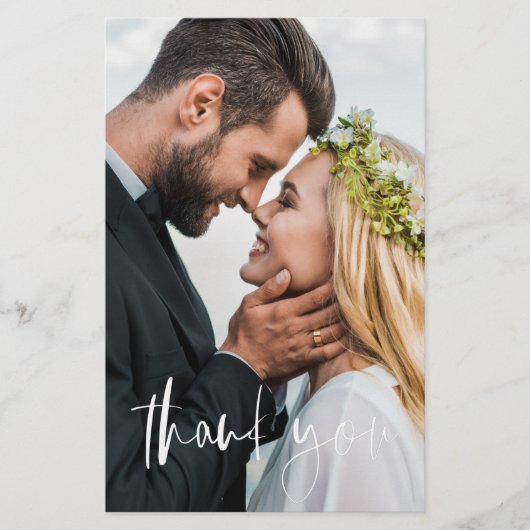 Bruiloft Moderne Minimalist Dank u Kaarten (Voorkant)