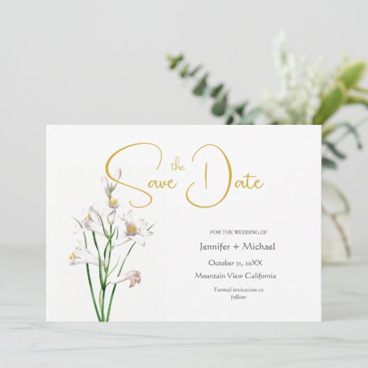 Bruiloft Moderne Minimalist Duidelijke Kalligrafie Kaart (Staand voorkant)