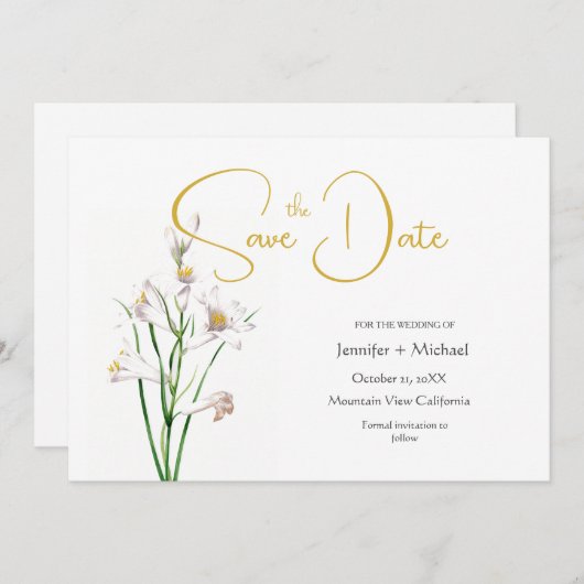 Bruiloft Moderne Minimalist Duidelijke Kalligrafie Kaart (Voorkant / Achterkant)