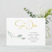 Bruiloft Moderne Minimalist Duidelijke Kalligrafie Kaart (Staand voorkant)