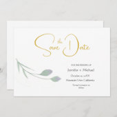 Bruiloft Moderne Minimalist Duidelijke Kalligrafie Kaart (Voorkant / Achterkant)