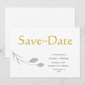 Bruiloft Moderne Minimalist Duidelijke Kalligrafie Kaart (Voorkant / Achterkant)