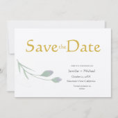 Bruiloft Moderne Minimalist Duidelijke Kalligrafie Save The Date (Voorkant)