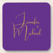 Bruiloft Moderne Minimalistische Gewone Kalligrafi Bier Onderzetter (Voorkant)