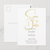 Bruiloft Moderne Minimalistische Gewone Kalligrafi Briefkaart (Voorkant / Achterkant)