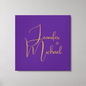 Bruiloft Moderne Minimalistische Gewone Kalligrafi Canvas Afdruk (Voorkant)