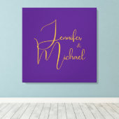 Bruiloft Moderne Minimalistische Gewone Kalligrafi Canvas Afdruk (Insitu (Houten vloer))